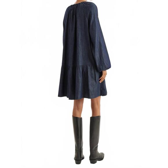 NEW MERLETTE seymour mini dress in dark wash - Picture 2 of 3